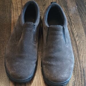Lands' End Men's Dark Brown Suede Slip-Ons